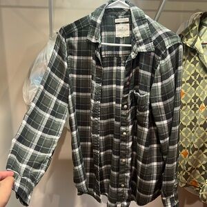 Green flannel button up